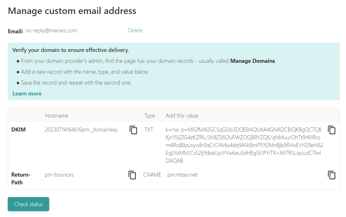 DKIM and Return-Path Verification